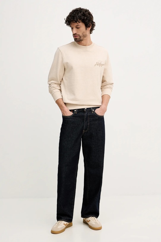 Tommy Hilfiger bluza bawełniana MW0MW42536 beżowy SS26