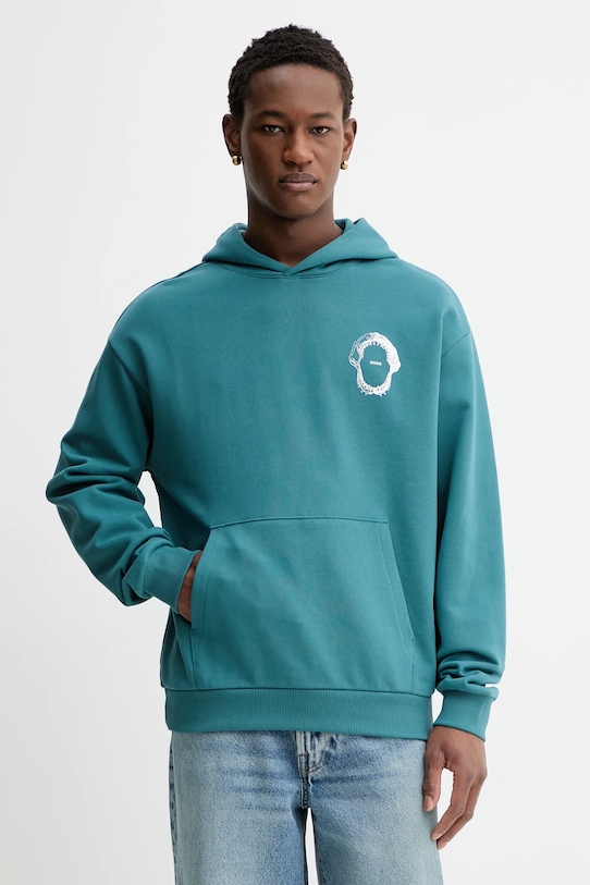 Odzież Hugo Blue bluza bawełniana Noutilex 50554391 turkusowy