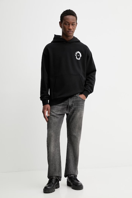 Hugo Blue felpa in cotone Noutilex 50554391 nero SS26