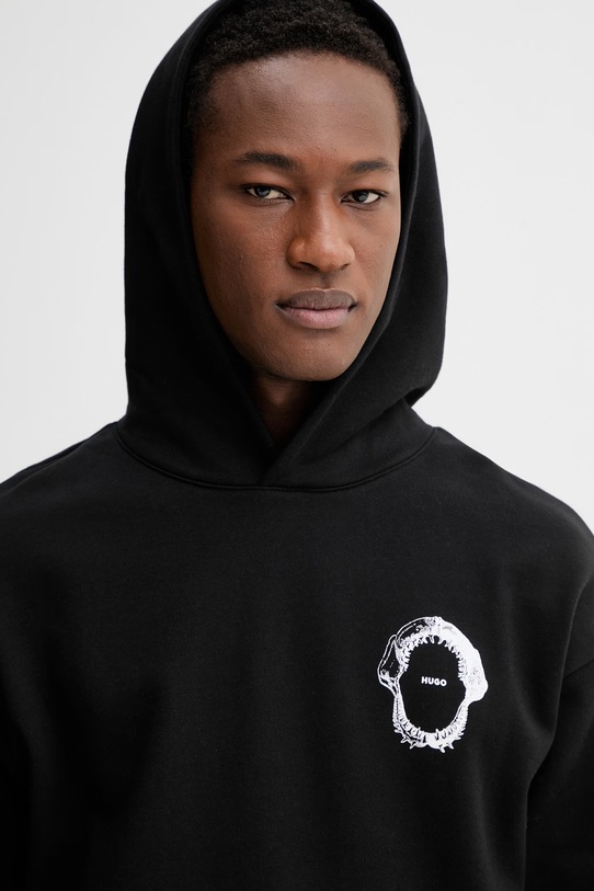 Bavlněná mikina Hugo Blue Noutilex černá 50554391