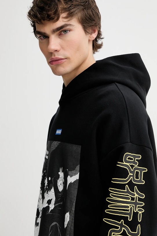 Hugo Blue bluza bawełniana HUGO x Jujutsu Kaisen czarny 50554820