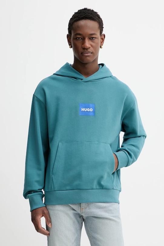 Hugo Blue bluza bawełniana Nayohood bawełna turkusowy 50556613