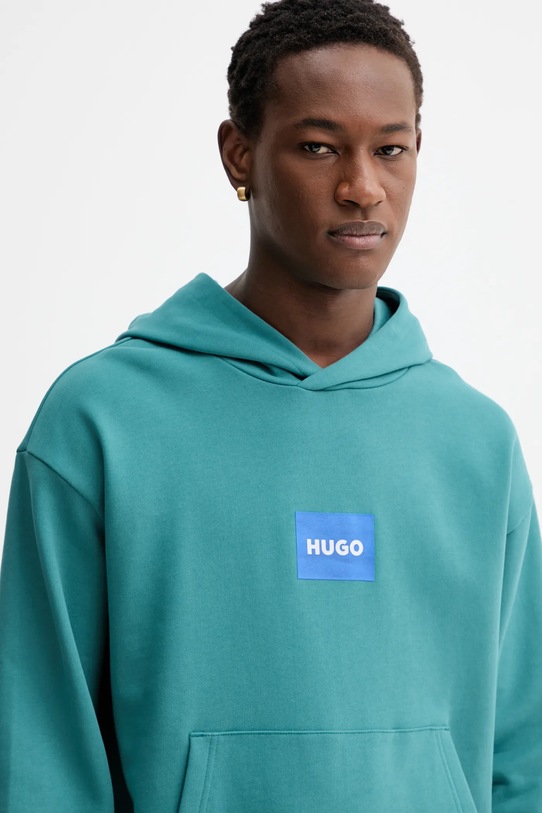 Hugo Blue bluza bawełniana Nayohood turkusowy 50556613