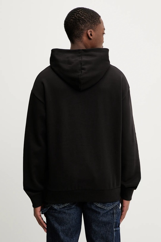 Ρούχα Βαμβακερή μπλούζα Hugo Blue Nayohood 50556613 μαύρο