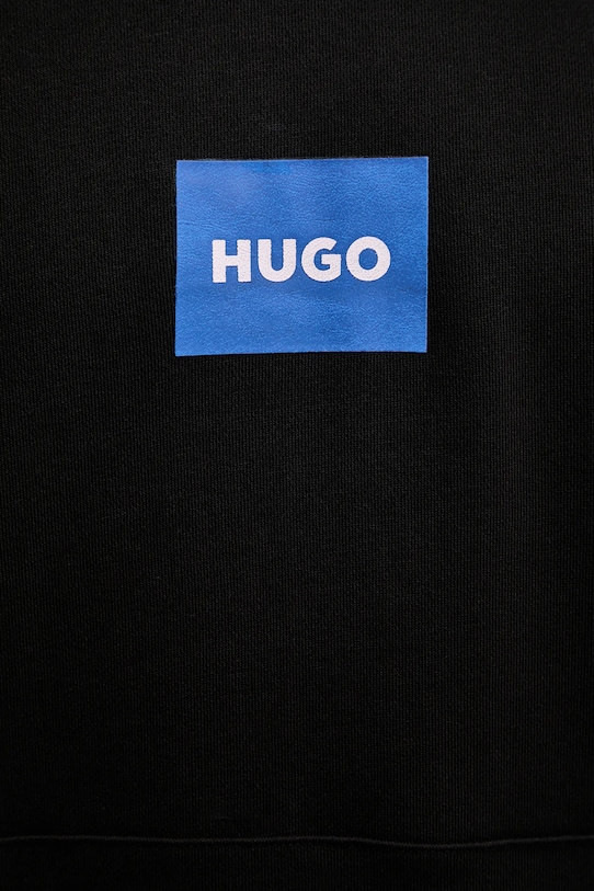 Βαμβακερή μπλούζα Hugo Blue Nayohood 50556613 μαύρο