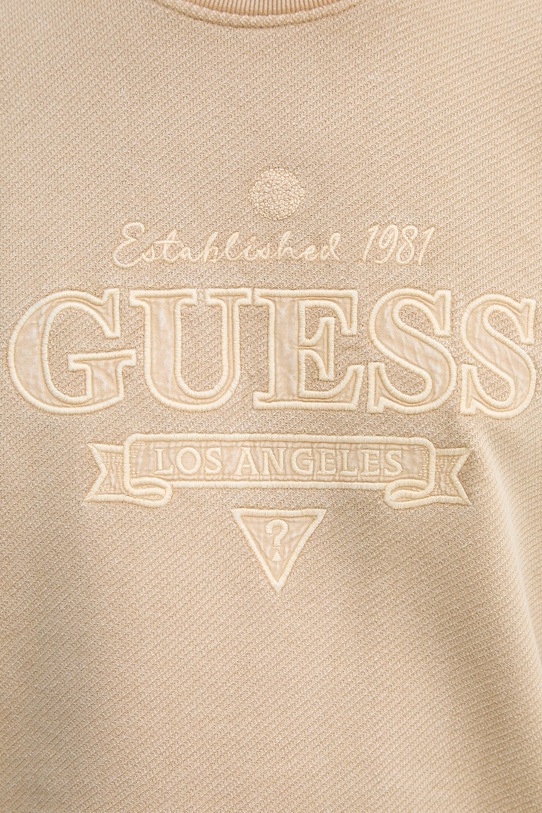 Βαμβακερή μπλούζα Guess M6RQ13.KD291 μπεζ