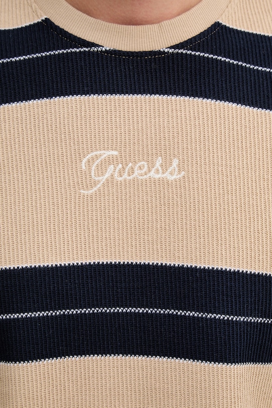 Βαμβακερό πουλόβερ Guess M6RQ15.KD311 μπεζ