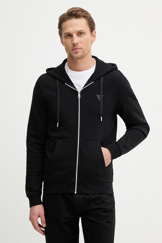 Μπλούζα Guess με κουκούλα μαύρο M6RQ48.KCN01