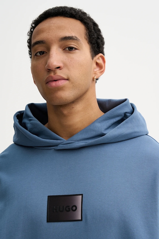 Βαμβακερή μπλούζα HUGO μπλε 50553145