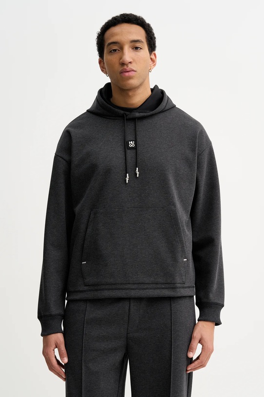 HUGO bluza Dineo z elastanem szary 50553395