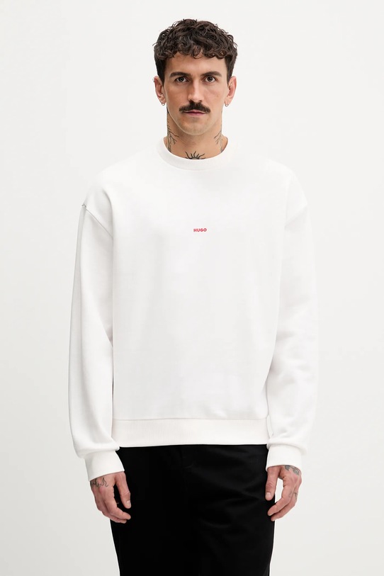 Ρούχα Βαμβακερή μπλούζα HUGO 50557482 λευκό