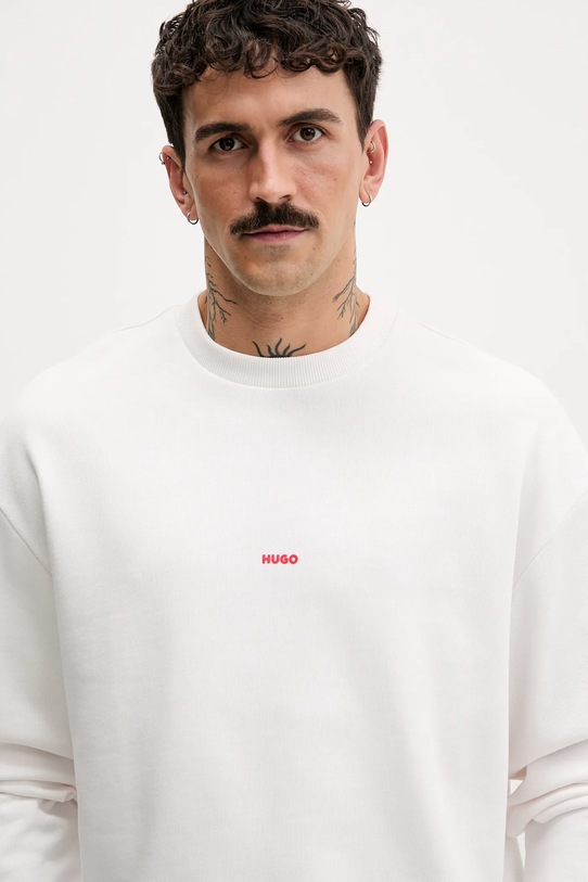 Βαμβακερή μπλούζα HUGO λευκό 50557482
