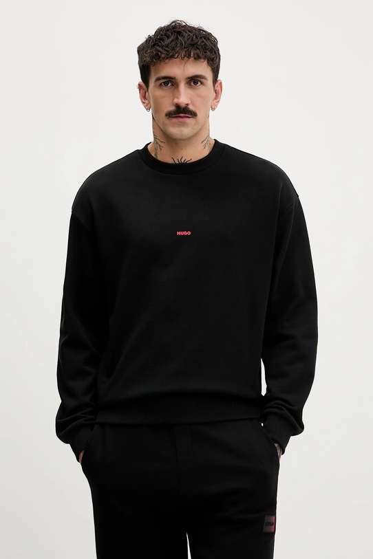 Дрехи Памучен суичър HUGO 50557482 черен