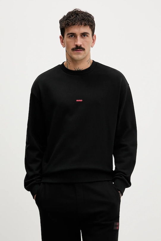 Дрехи Памучен суичър HUGO 50557482 черен
