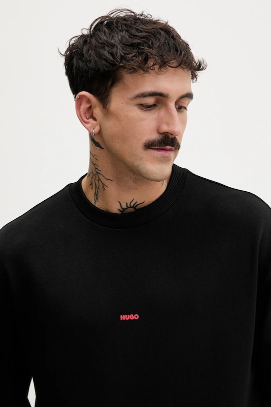 Памучен суичър HUGO черен 50557482