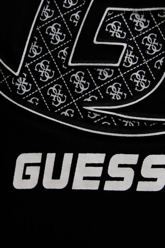 Βαμβακερή μπλούζα Guess KELE Z6RQ05.K9YI1 μαύρο
