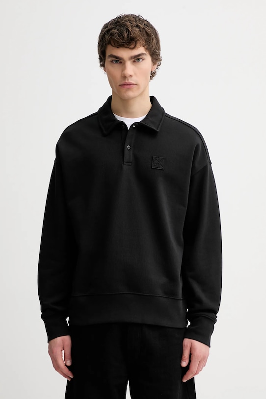 Calvin Klein bluza bawełniana aplikacja czarny LV14LE202G