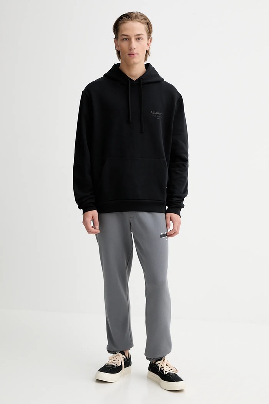 Pamučna dukserica AllSaints M035TB siva SS26