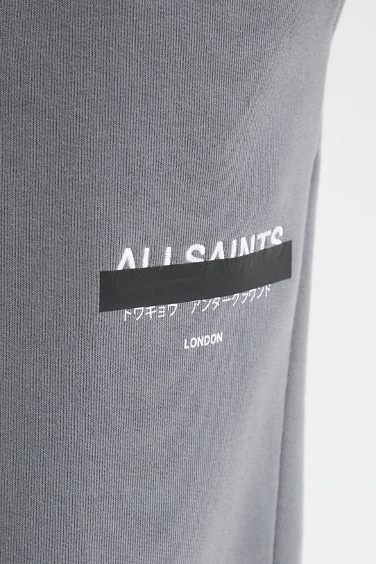 Pamučna dukserica AllSaints siva M035TB