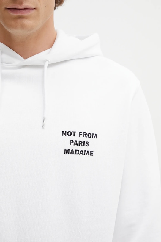 Drôle de Monsieur cotton sweatshirt Le Hoodie Slogan white PERM.HO162.CO127.WT
