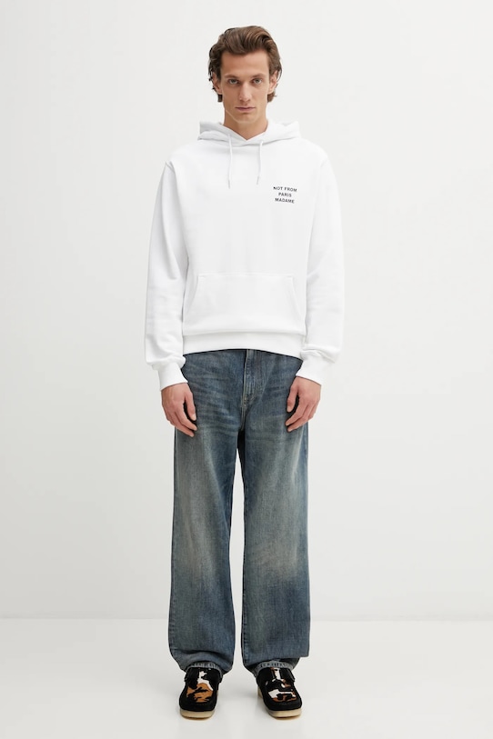 Drôle de Monsieur cotton sweatshirt Le Hoodie Slogan PERM.HO162.CO127.WT white