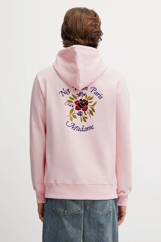 Clothing Drôle de Monsieur cotton sweatshirt Hoodie Slogan Rose J.HO169.CO127.LPI pink