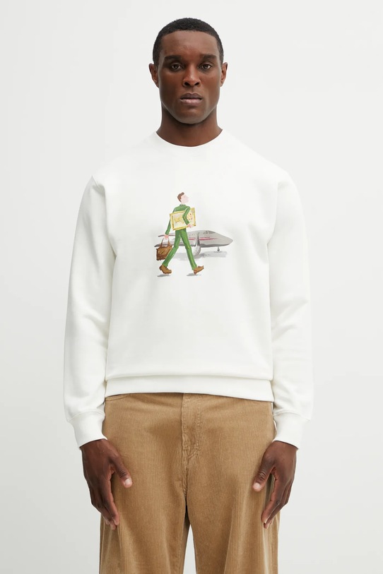 Drôle de Monsieur bluza bawełniana Sweatshirt LHomme Au Tableau nadruk beżowy J.SW187.CO127.OW