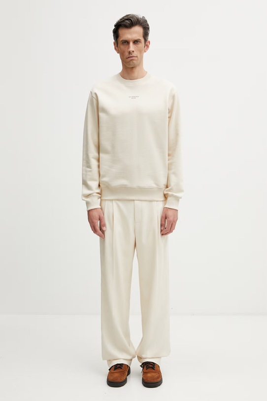 Drôle de Monsieur Le Sweatshirt Slogan Classique bluza bawełniana męska K.SW148.CO127.SD beżowy