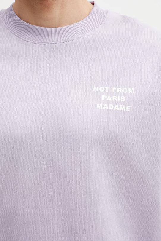 Drôle de Monsieur Le Sweatshirt Slogan bluza męska bawełniana fioletowy K.SW149.CO127.LAV