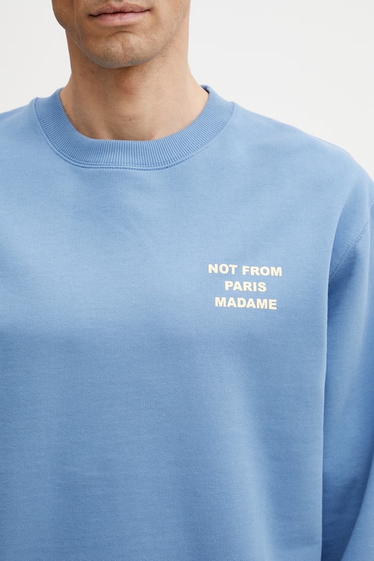 Drôle de Monsieur кофта для женщин из хлопка Le Sweatshirt Slogan голубой K.SW149.CO127.ATBL