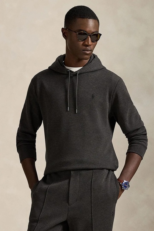 Кофта Polo Ralph Lauren з капюшоном сірий 710981374