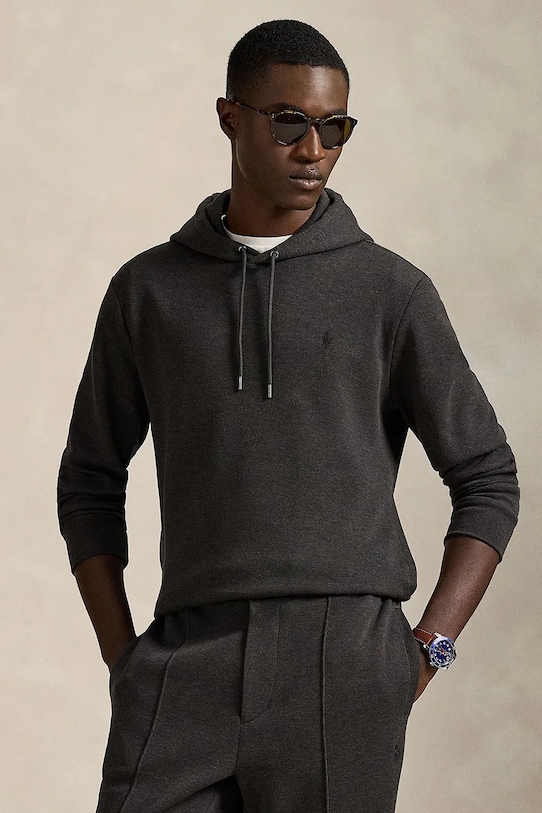 Кофта Polo Ralph Lauren з капюшоном сірий 710981374