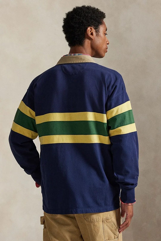 Βαμβακερή μπλούζα Polo Ralph Lauren 710P04969 σκούρο μπλε SS26