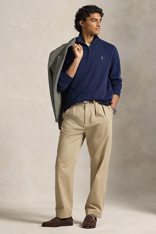 Odzież Polo Ralph Lauren bluza bawełniana 710P07411 granatowy