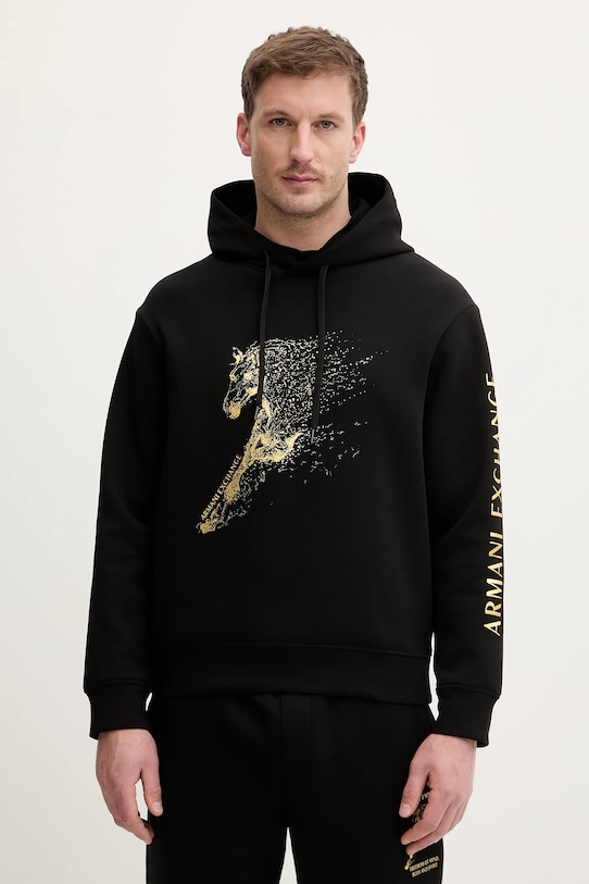 Armani Exchange bluza z kapturem czarny XM001995.AF10818