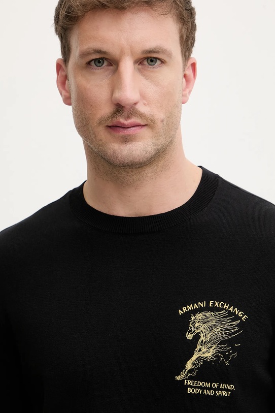 Armani Exchange sweter bawełniany czarny XM002011.AF11967