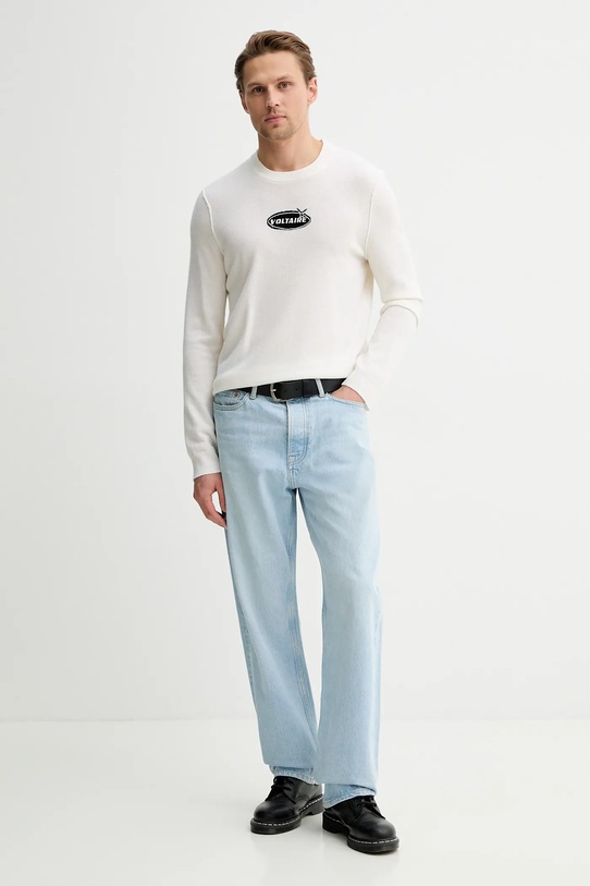 ZADIG&VOLTAIRE sweter wełniany KMSW01814 beżowy SS26