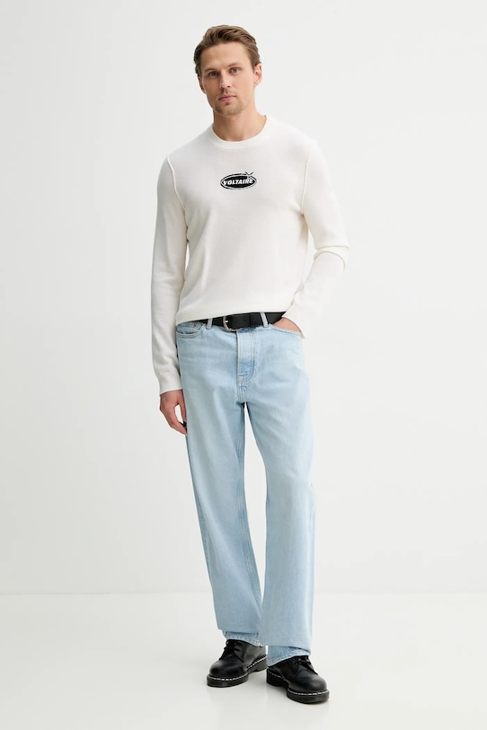 ZADIG&VOLTAIRE sweter wełniany KMSW01814 beżowy SS26