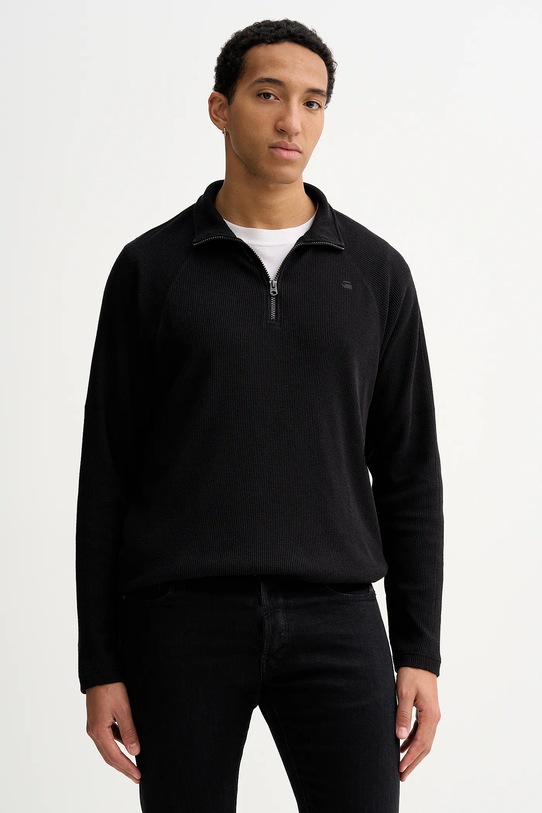 G-Star longsleeve z elastanem czarny D26866.E176