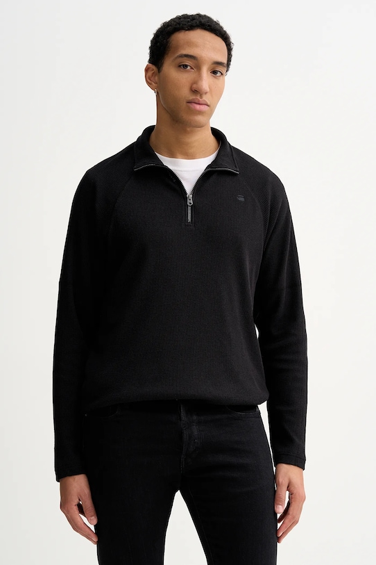 G-Star longsleeve z elastanem czarny D26866.E176