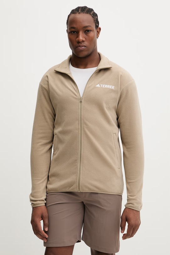 adidas TERREX bluza rozpinana męska polarowa Essentials brązowy JZ3290