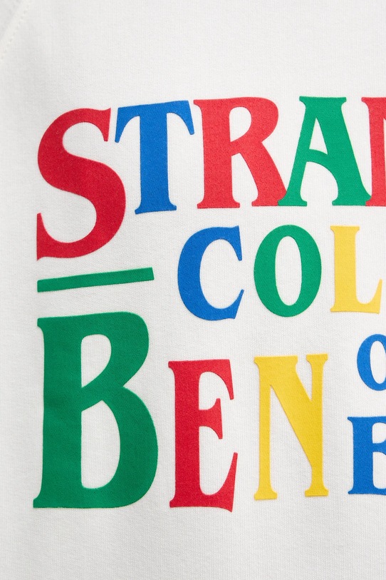 United Colors of Benetton bluza bawełniana x Stranger Things 38JZU10B9 biały