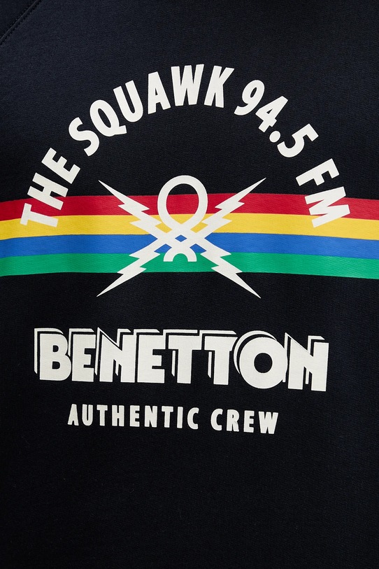 United Colors of Benetton bluza bawełniana x Stranger Things 38JZU10B9 granatowy