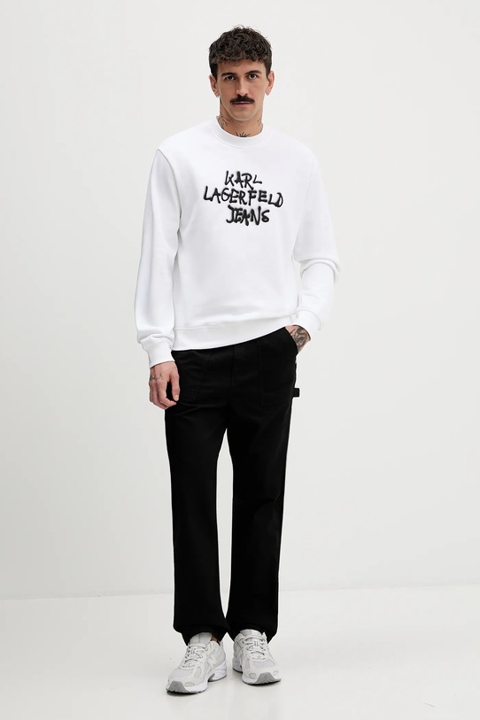 Karl Lagerfeld Jeans bluza bawełniana B1M20051 biały SS26
