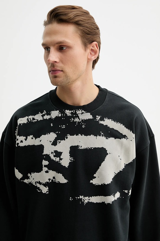 Diesel bluza bawełniana S-BOXT-N5 czarny A13051.0DMBU