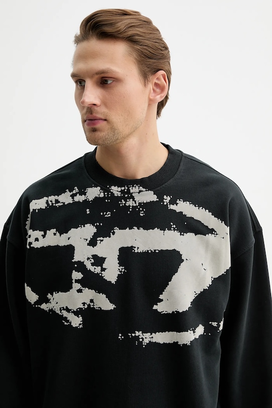 Diesel bluza bawełniana S-BOXT-N5 czarny A13051.0DMBU