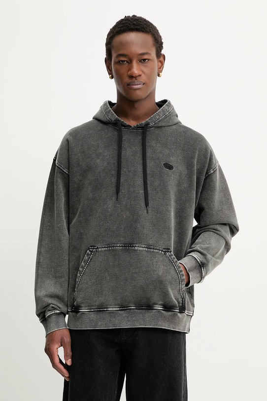 Diesel bluza S-BOXT-HOOD-DEN bawełna szary A19325.0KIBZ