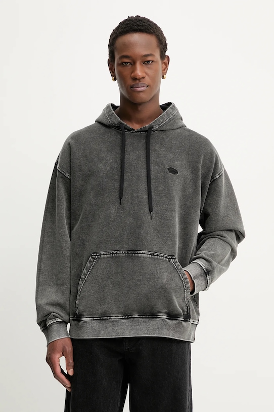 Diesel bluza S-BOXT-HOOD-DEN bawełna szary A19325.0KIBZ
