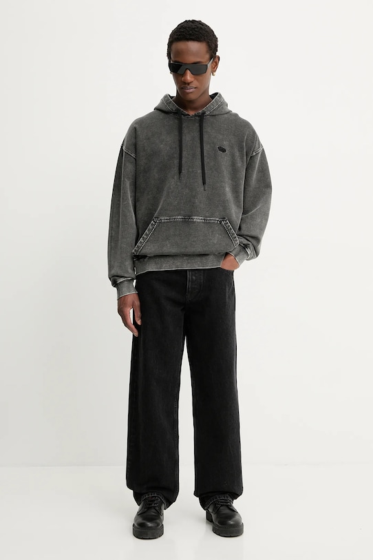 Diesel bluza S-BOXT-HOOD-DEN A19325.0KIBZ szary SS26