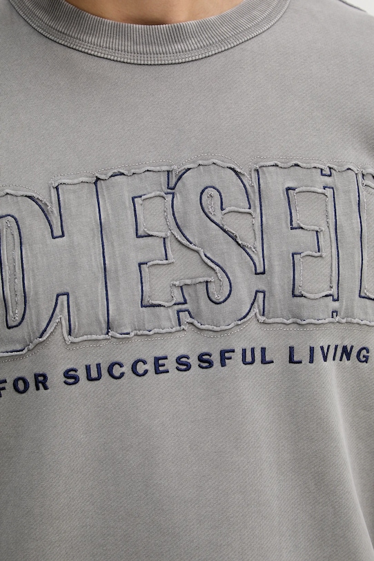 Diesel bluza bawełniana S-BOXT-RAW-V1 A20463.0KMAG szary